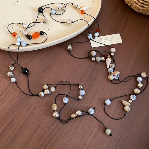 Catena In Vita Con Perline Boho Per Donna Cintura Lunga Multistrato Etnica Retrò Con Perline In Resina Conchiglia Acrilica