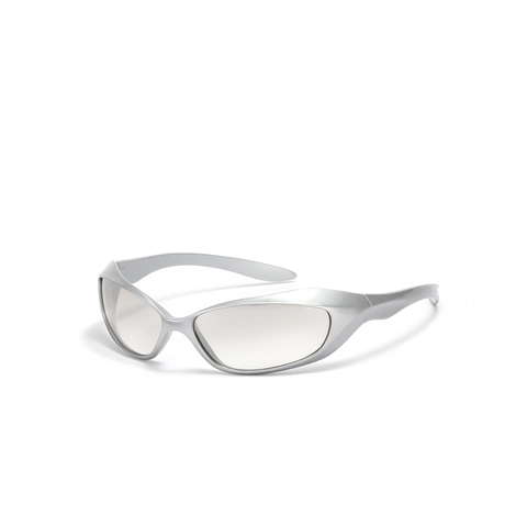 Y2K Future Style Cycling Sunglasses For Women Men Wraparound Square Frame Sporty UV400 Protection Eyewear Trendy Goggles