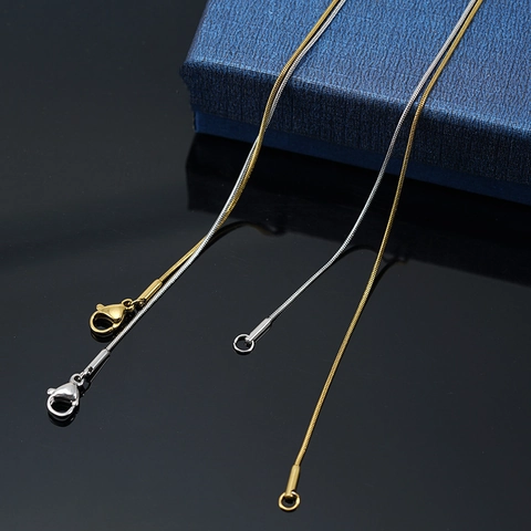 Snake Bone Chain Necklace 304 Stainless Steel Gold Plated Minimalist Slim Clavicle Link Chain For Women Fashion