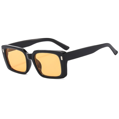 Occhiali Da Sole Quadrati Protezione UV400 Montatura PC Lente AC Retro Y2K Moda Rettangolare Street Style Uomo Donna