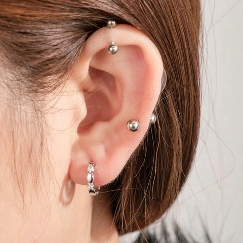 Golvende Rand Hoop Oorbellen Koper Met Zirkoon Ingelegd Eenvoudige Minimalistische Zoete Sieraden Voor Dames