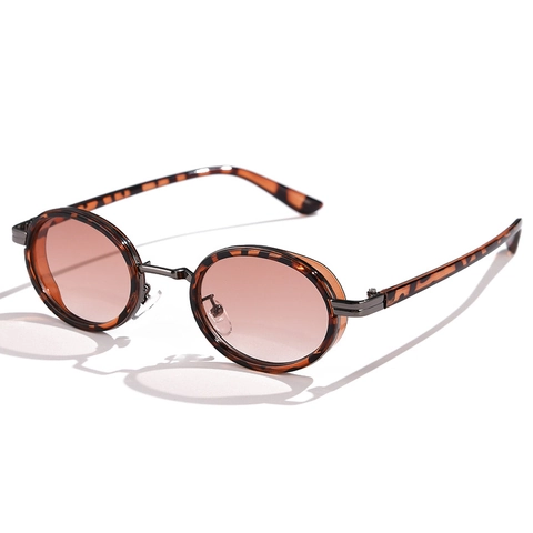 Retro Oval Sunglasses UV400 Protection Small Frame Plastic Metal Trendy Y2K Style Eyewear For Men Women