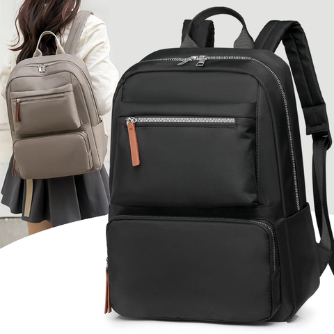 Mode Rucksack Damen Nylon Wasserdicht Mehrere Taschen Reise Schultasche Lässig Student College Laptop Rucksack