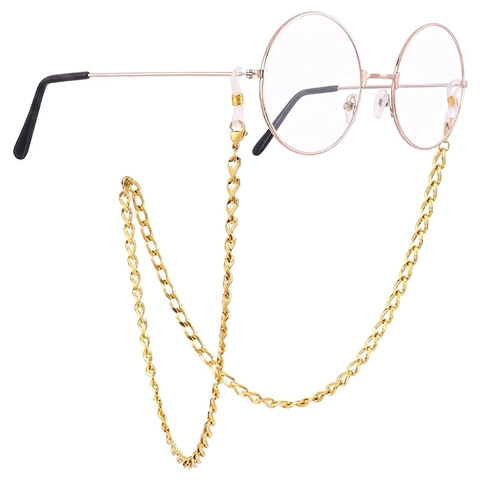 Fashion Glasses Chain Stainless Steel Geometric Anti Lost Mask Lanyard Neck Strap Eyewear Retainer Women Men