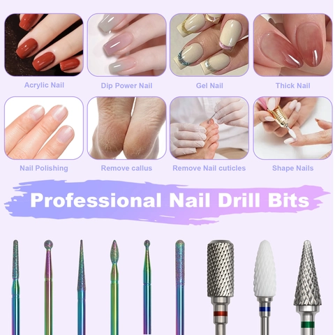 Professional Nail Drill Bits Ceramic Tungsten Steel Alloy Manicure Pedicure Polishing Dead Skin Removal Universal