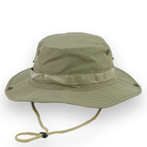Sombrero Boonie Ala Ancha Poliéster Ripstop Protección Solar Cordón Ajustable Pesca Senderismo Táctico Exterior