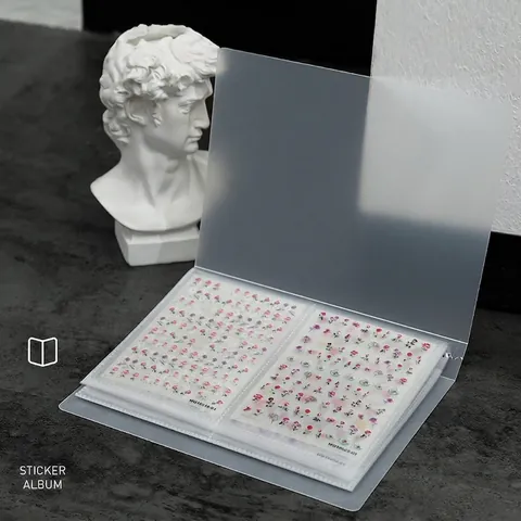 Album Di Conservazione Per Adesivi Per Unghie In Plastica PP Traslucida Libro Di Visualizzazione Portatile Per Decalcomanie