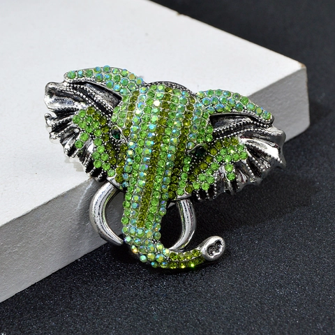 Spilla A Forma Di Elefante Con Strass Lega Cristallo Animale Retrò Accessorio Di Moda Per Donne Spilla Decorativa