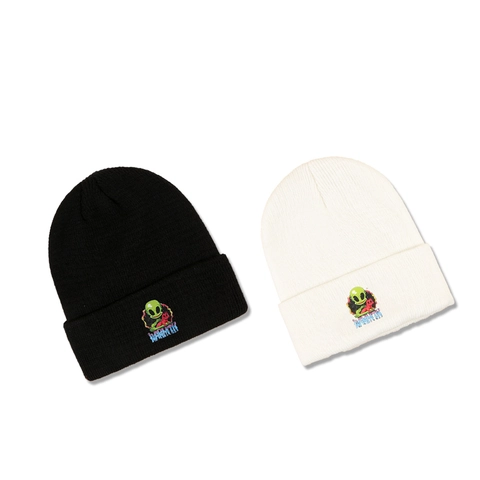 Gorro De Punto Acrílico Cálido Invierno Bordado Alienígena Moda Casual Para Hombres Mujeres
