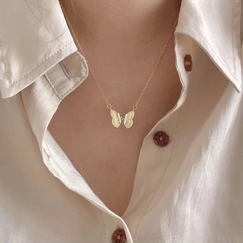 Collana Con Pendente A Farfalla In Argento Sterling 925 Con Zircone Gioielli Minimalisti Da Donna