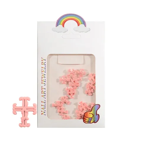 Ciondoli Per Unghie 3D Lega Verniciata Forma Di Croce Decorazione Manicure Fai Da Te Tendenza Colorato Accessori