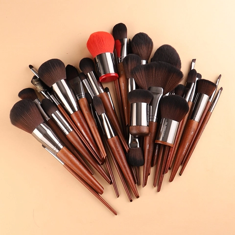 Professional Makeup Brushes Synthetic Fiber Wood Handle For Powder Foundation Eyeshadow Concealer Face Eye Beauty Tool