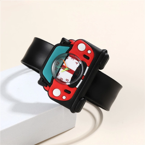 Kinder Slap Uhr Cartoon Auto Form Silikonarmband Quarz Analog Armbanduhr Für Jungen Mädchen Geschenk