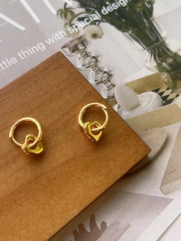 925 Sterling Silver Heart Dangle Hoop Earrings Elegant High Polished Jewelry Gift For Women