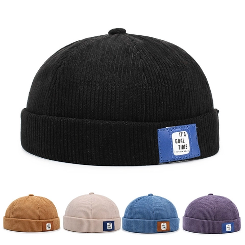 Gorro Docker Sin Ala Pana Algodón Vintage Streetwear Gorra Miki Ajustable Para Hombres Mujeres