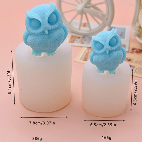 Eule Silikonform 3D Tierform Für Kuchen Backen DIY Handgemachte Kerze Seife Gips Handwerk Realistische Textur