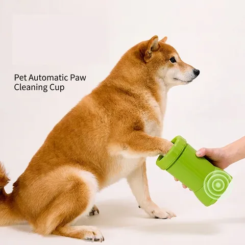 Electric Pet Paw Cleaner Automatic Dog Foot Wash Cup USB Rechargeable Soft Silicone Bristles Portable Grooming Tool For Dogs