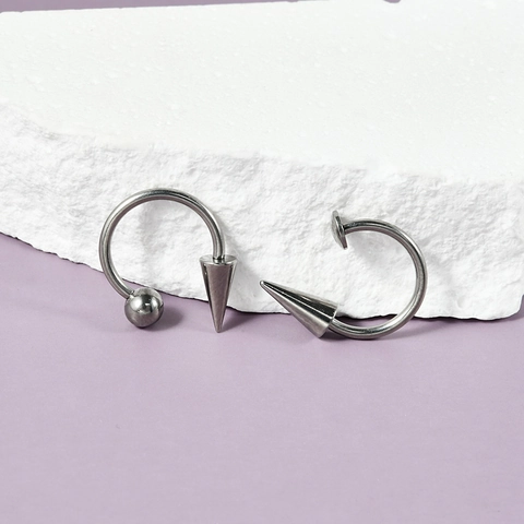 G23 Titanium Body Piercing Hoefijzer Lip Neus Oor Kraakbeen Ring Punt Kegel Stud Punk Stijl Voor Dames Heren
