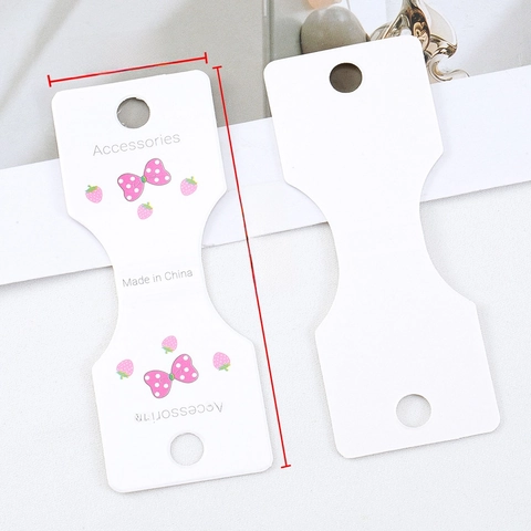Schmuck Display Karten Papier Verpackung Anhänger Mit Erdbeere Schleife Muster Für Haarclips Und Haargummis