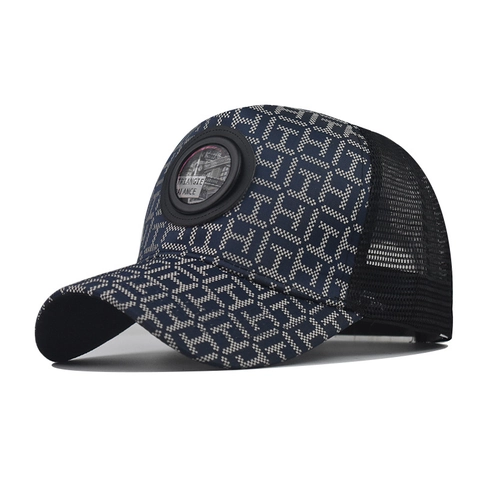 Cappellino Da Baseball In Rete Con Motivo Geometrico Cotone Traspirante Cappello Trucker Sport All Aperto Per Uomini Donne