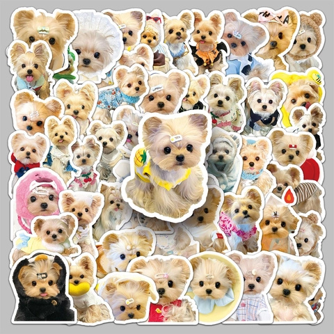 Autocollants Yorkshire Terrier PVC Imperméables Pour Ordinateur Portable Bagages Scrapbook Décoration Chien Mignon DIY