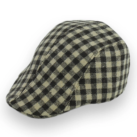 Retro Britischer Stil Karo Cord Schiebermütze Für Damen Herren Herbst Winter Warm Polyester Baumwolle Beret Newsboy Hut