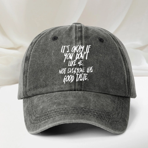 Casquette De Baseball Lavée Ajustable Rétro Slogan It's Okay If You Don't Like Me Décontracté Chapeau Soleil Homme Femme