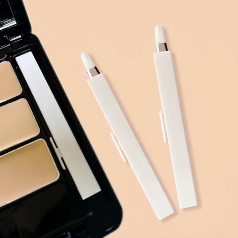Intrekbare Lippenseel Draagbare Concealer Tool Synthetische Vezels Lippenstift Applicator Witte Kunststof Handgreep