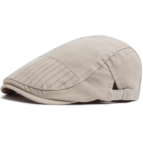 Coppola Vintage da Uomo in Cotone Traspirante Berretto Estivo Regolabile Parasole Casual Outdoor Newsboy Cap Accessorio Elegante