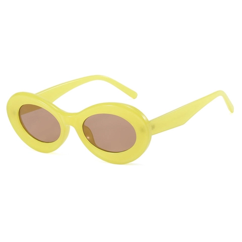 Lunettes De Soleil Ovales Vintage Monture PC Verres AC Protection UV400 Lunettes Rétro Tendance Pour Voyage Fête Extérieur