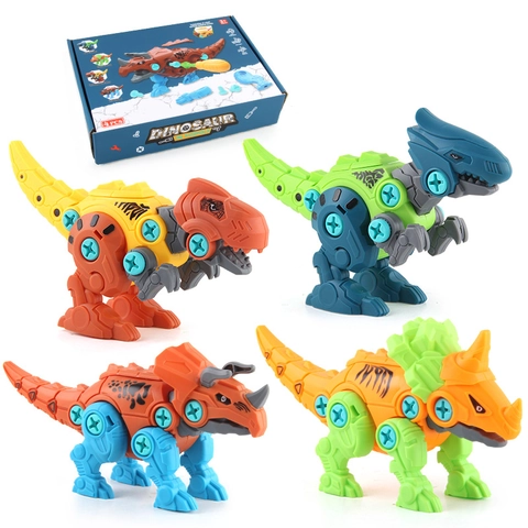 DIY Take Apart Dinosaur Toys STEM Learning Building Construction With Screwdrivers Colorful Plastic Educational Gift For Kids Boys Girls