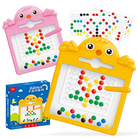 Magnetic Drawing Board Educational Toy For Toddlers Cartoon Bird Shape ABS Plastic Color Recognition Montessori Game