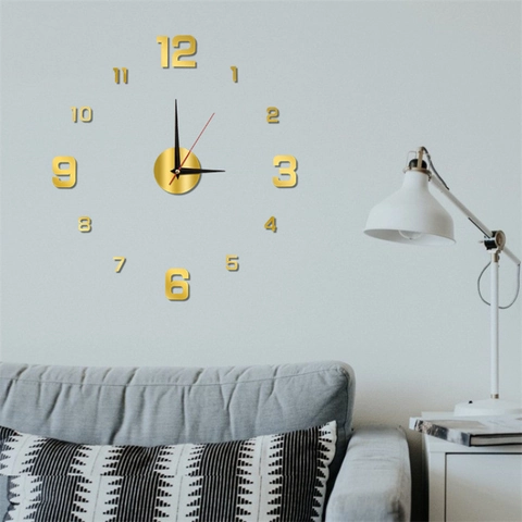 DIY Wandklok Acryl Frameloos Lichtgevend Stil Spiegel 3D Sticker Modern Home Decor Voor Woonkamer Kantoor