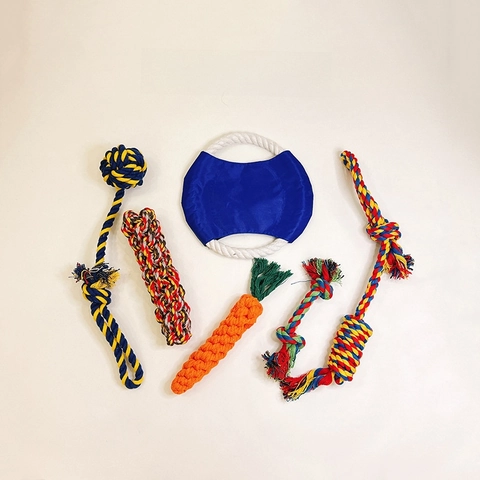 Jouets À Mâcher Pour Chiens Corde En Coton Tressé Durable Nettoyage Des Dents Jeu Interactif Pour Petits Moyens Chiens