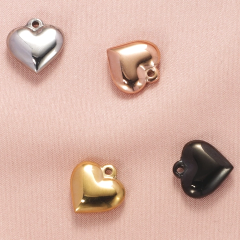 Edelstahl Herz Anhänger Solid Poliert DIY Schmuck Zubehör Glatt Minimalistisch Charms Für Halskette Armband Herstellung