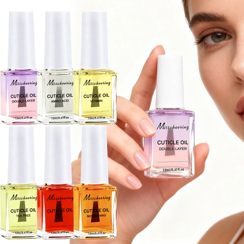 Professional Nourishing Nail Care Serum For Damaged Nails Strengthening Cuticle Oil Revitalizer With Plant Extracts Amino Acids Essential Oils Manicure Treatment