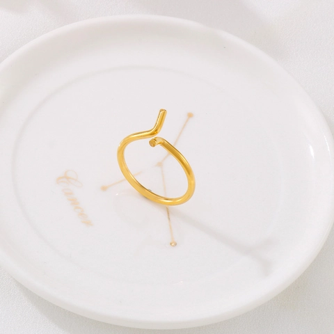Anillo Abierto Geométrico Acero Inoxidable Banda Simple Minimalista Accesorio De Joyería De Moda Para Hombres Mujeres