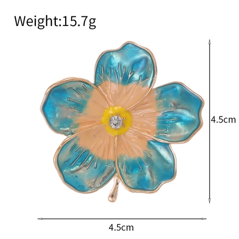 Spilla A Fiore Vintage In Lega Di Zinco Smalto Strass Floreale Petalo Corsage Per Donne Elegante