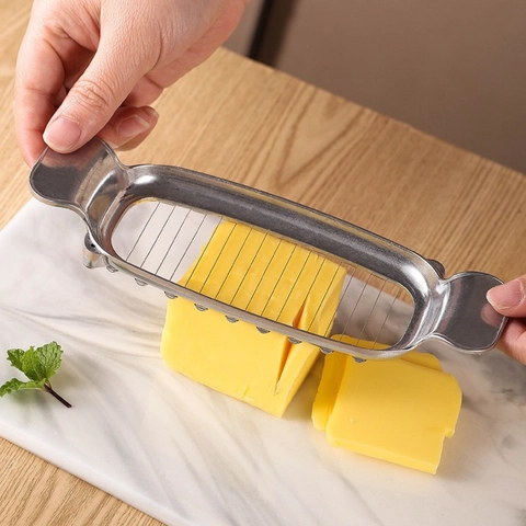 Stainless Steel Wire Butter Slicer Aluminum Cheese Cutter Manual Food Slicing Tool For Kitchen Cooking Baking