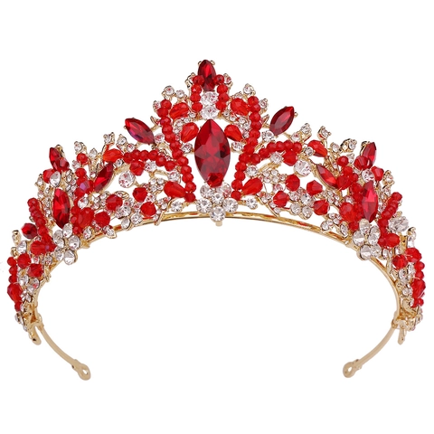 Corona Da Sposa Fatta A Mano Diadema Lega Strass Perle Di Cristallo Forma Di Foglia Elegante Accessori Per Capelli Matrimonio