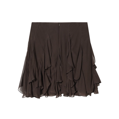 Minigonna Asimmetrica Con Volant Da Donna Chiffon Pieghettato Sexy Vita Alta Streetwear Abbigliamento Estate