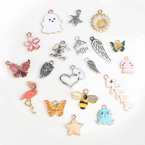 Stainless Steel Keychain Blank Tag Engravable Military Pendant With Enamel Butterfly Sunflower Graduation Charm Gift