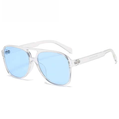 Lunettes De Soleil Polarisées Aviateur Rétro Pour Hommes Femmes Double Pont Monture PC Mode Verres Dégradés Protection UV
