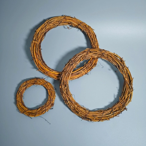 Corona Di Vite Naturale Anello Di Rattan Rotondo Per Artigianato Di Natale Decorazione Matrimonio Fatto A Mano Marrone
