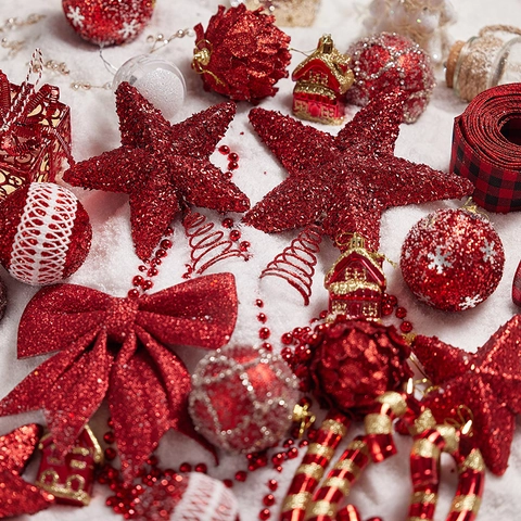 Christmas Tree Topper Star Bowknot Ornaments Sparkling Glitter Sequins Foam Hanging Decorations Home Party