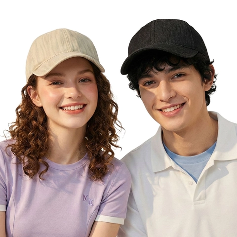 Retro Washed Denim Baseball Cap Solid Color Cotton Adjustable Buckle Soft Top Casual Sun Hat For Men Women