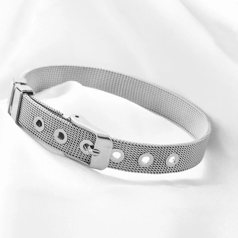 Mesh Bracelet Stainless Steel Milanese Belt Buckle Adjustable Simple Fashion Jewelry For Women Men