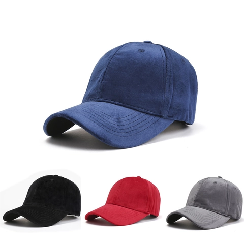 Minimalist Faux Suede Baseball Cap Adjustable Sun Protection Breathable Outdoor Sport Peaked Hat For Men Women Plain Color