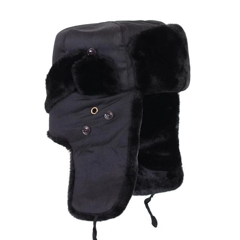 Gorro De Trampero De Invierno Para Hombre Térmico Ushanka Piel Sintética Orejeras Cortavientos Estilo Ruso Gorra