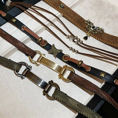 Vintage PU Leather Choker Necklace Alloy Butterfly Heart Pendant Ethnic Style Retro Collar For Women